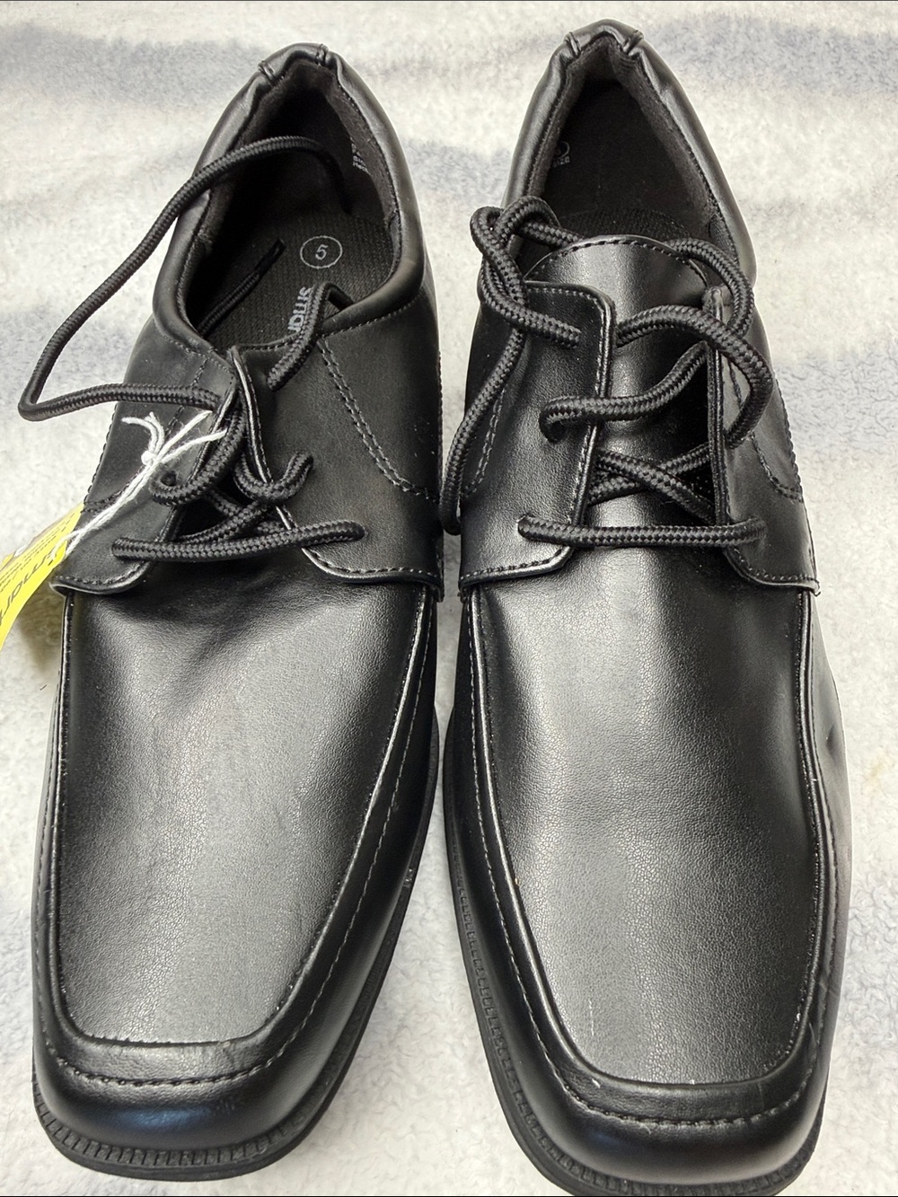 smartfit Black Men's Lace-Up Oxford Dress Shoes